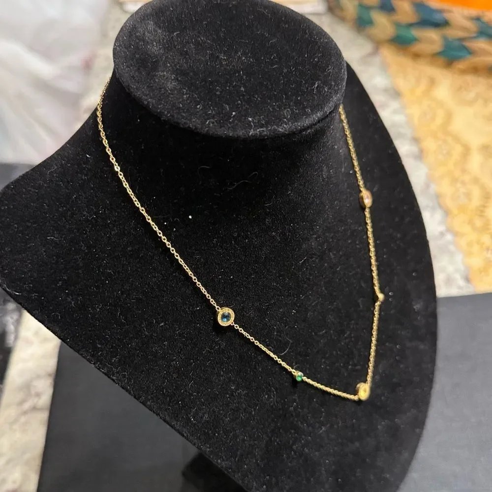 Nordstrom Gold Necklace with Gem Details